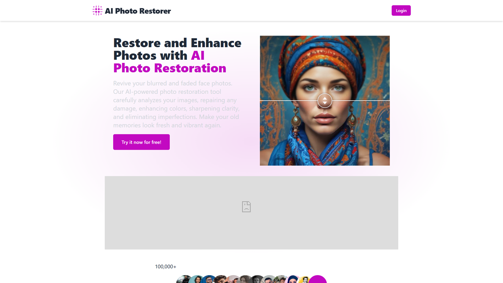 AI Photo Restorer — интерфейс нейросети AI Photo Restorer — интерфейс нейросети
