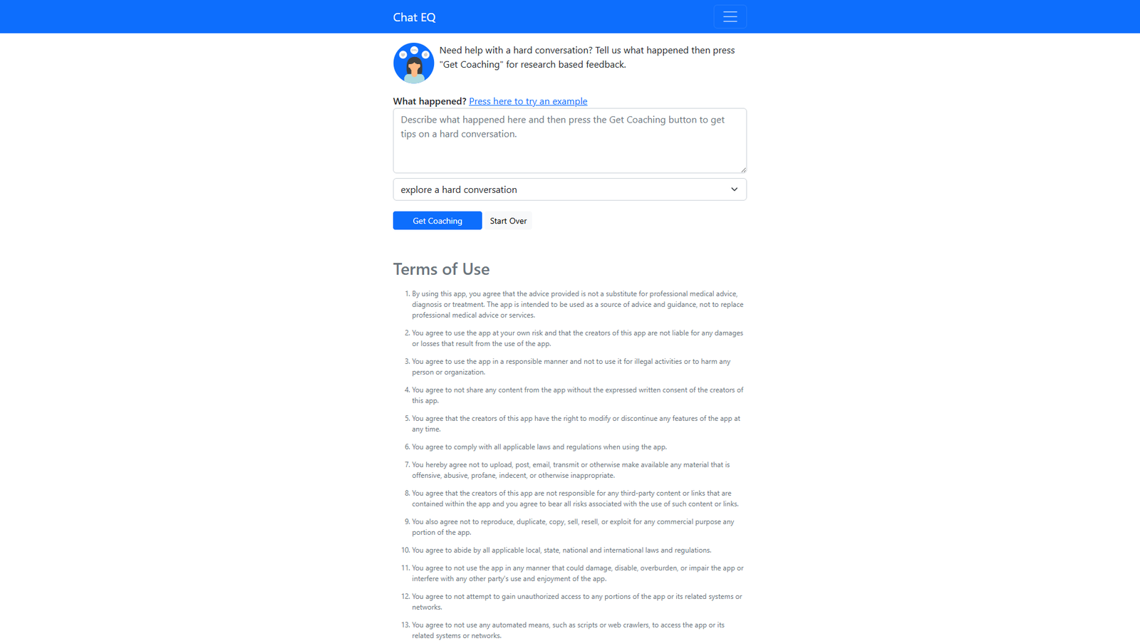 Chat EQ — интерфейс нейросети Chat EQ — интерфейс нейросети