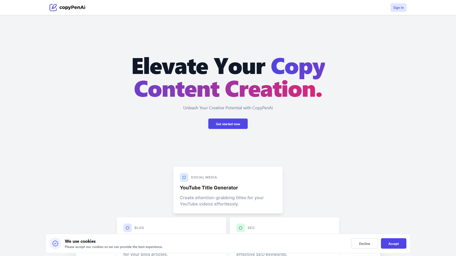 CopyPenAi — интерфейс нейросети CopyPenAi — интерфейс нейросети