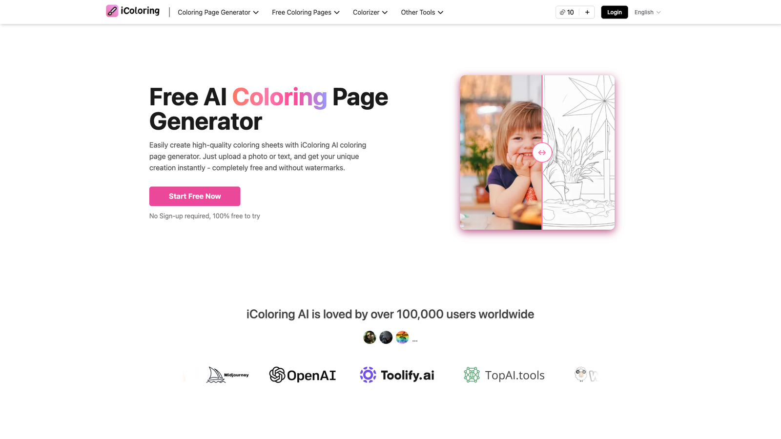 iColoring AI — интерфейс нейросети iColoring AI — интерфейс нейросети