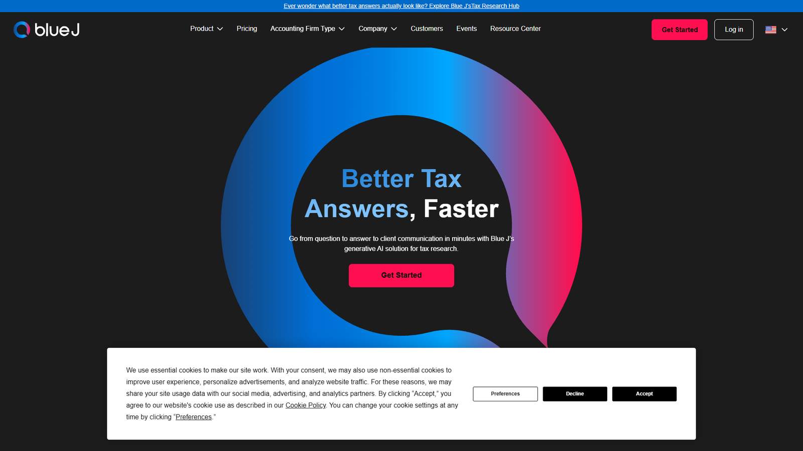 Blue J — интерфейс нейросети Blue J — интерфейс нейросети