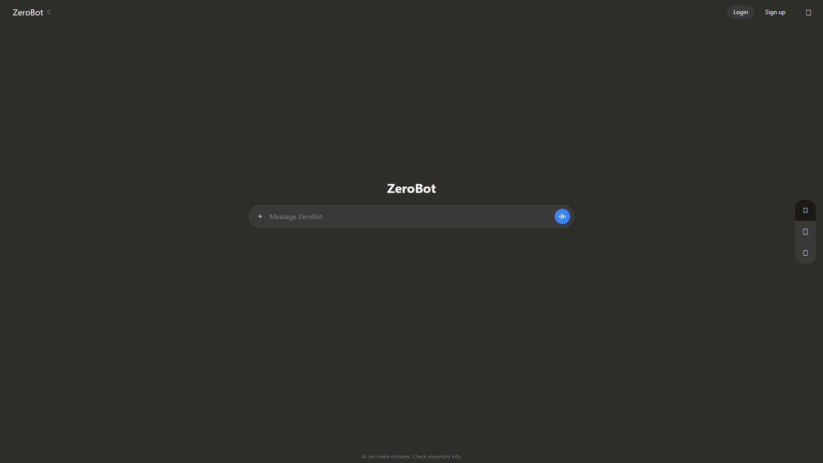 ZeroBot — интерфейс нейросети ZeroBot — интерфейс нейросети