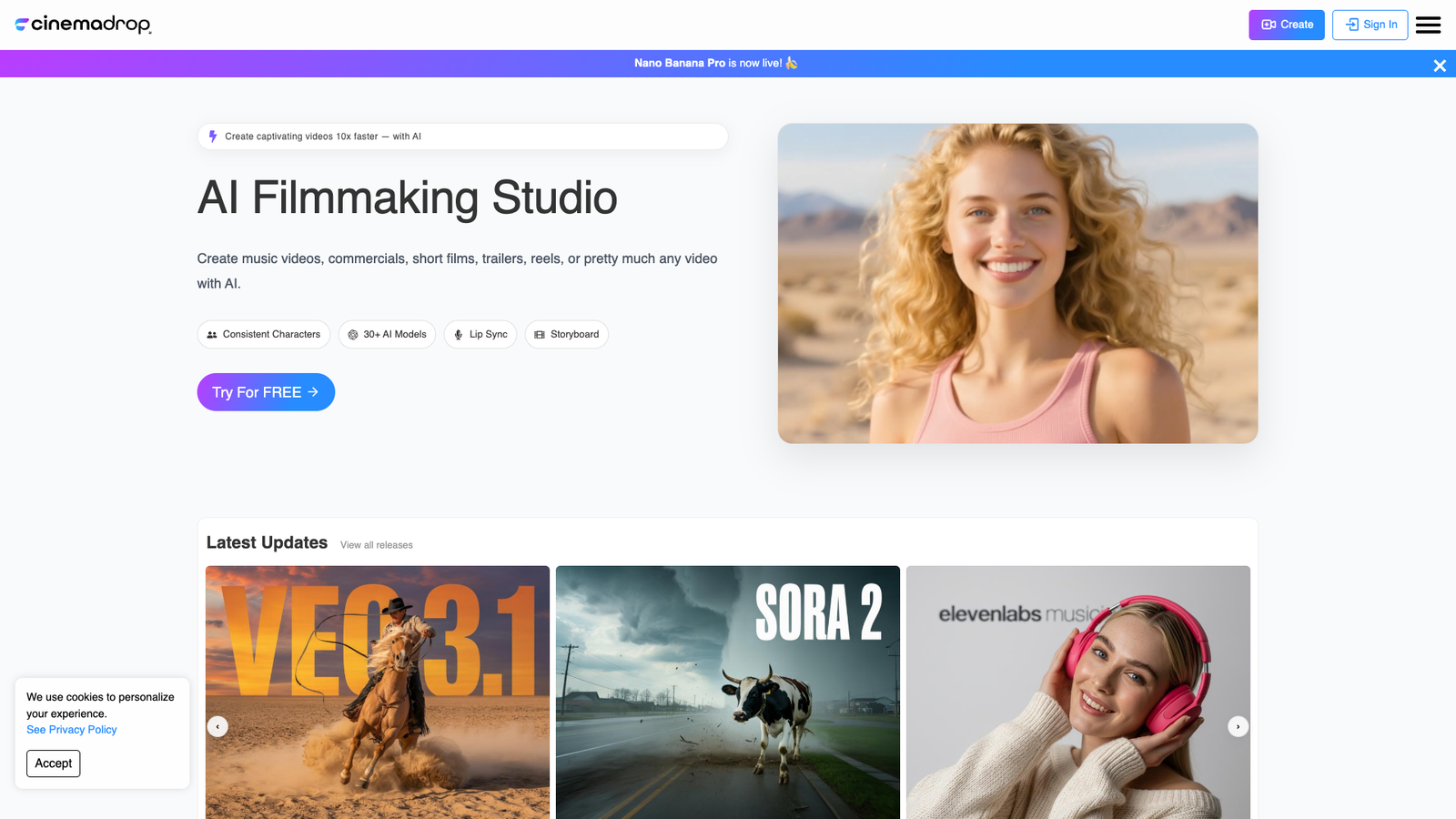CinemaDrop — интерфейс нейросети CinemaDrop — интерфейс нейросети
