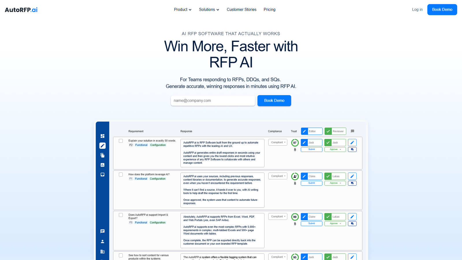 AutoRFP.ai — интерфейс нейросети AutoRFP.ai — интерфейс нейросети