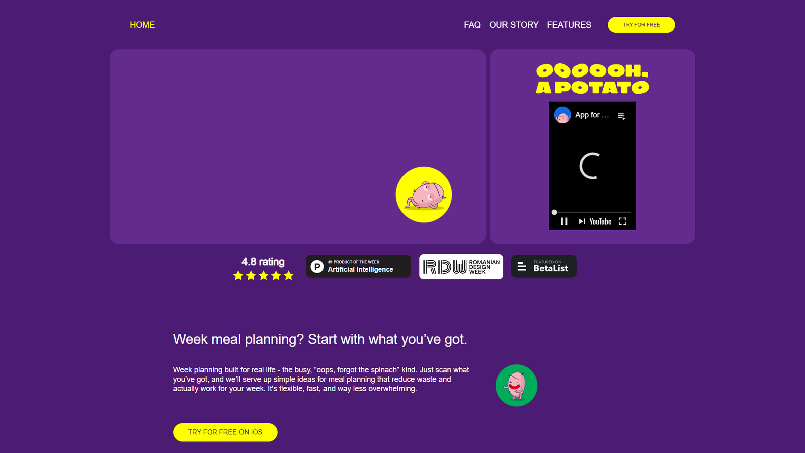 Oh A Potato — интерфейс нейросети Oh A Potato — интерфейс нейросети