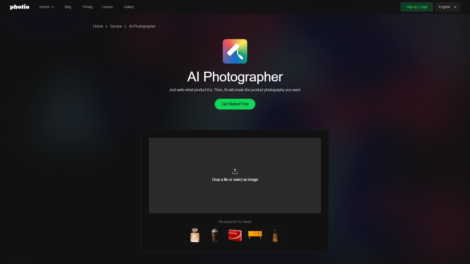Photio AI Photographer — интерфейс нейросети Photio AI Photographer — интерфейс нейросети