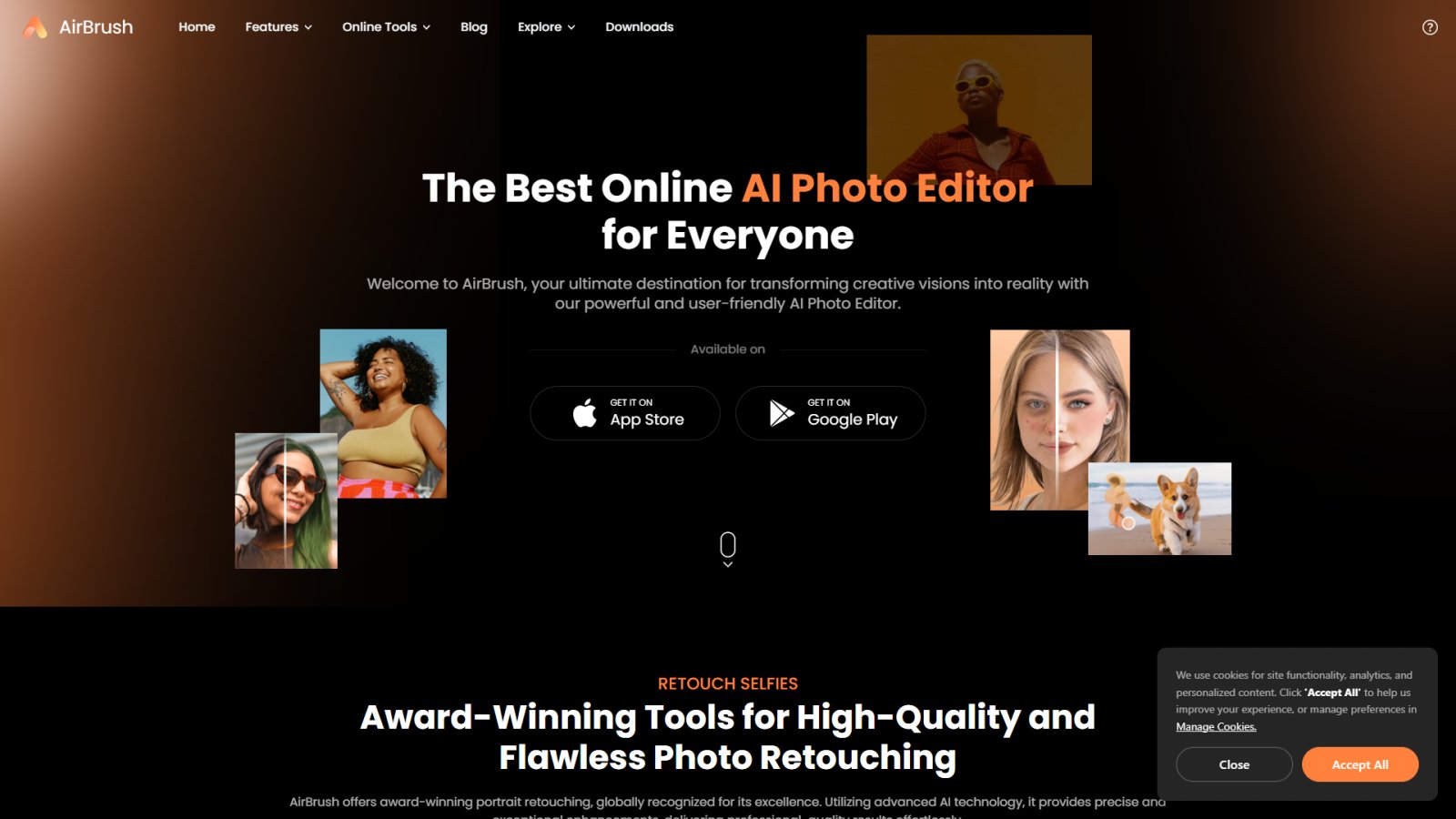 AirBrush AI Headshots нейросеть Главная страница AirBrush AI Headshots нейросеть Главная страница