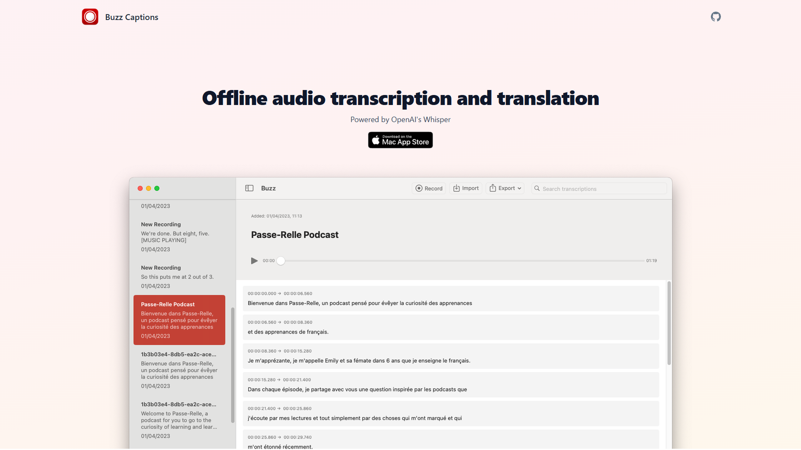 Buzz Captions — интерфейс нейросети Buzz Captions — интерфейс нейросети