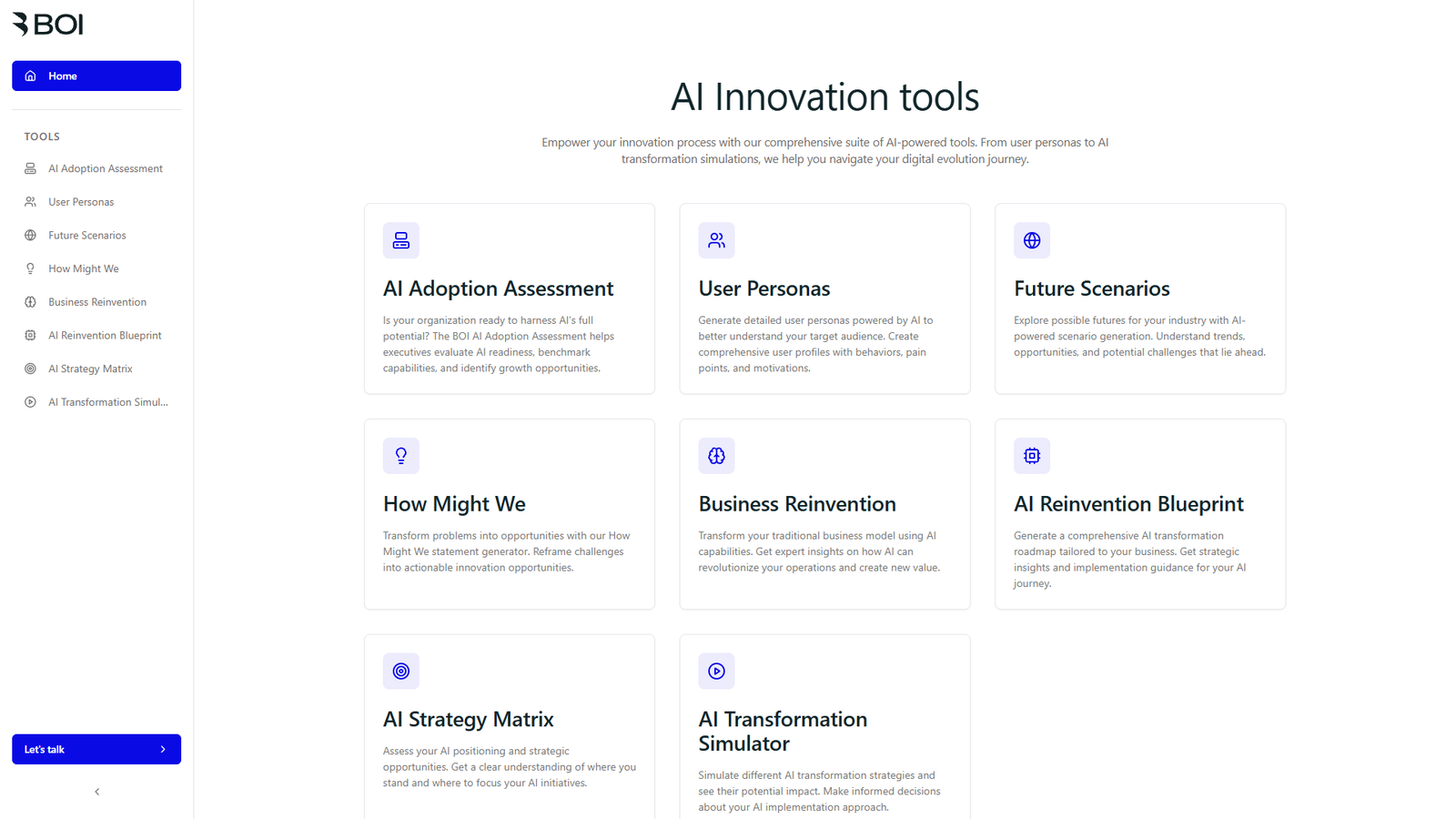 AI Innovation Platform — интерфейс нейросети AI Innovation Platform — интерфейс нейросети