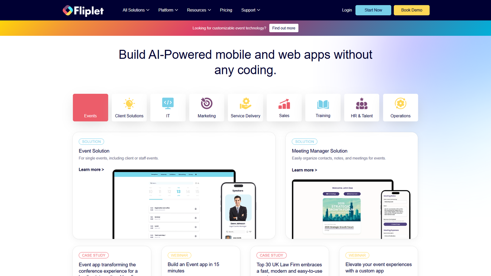 Fliplet App Builder — интерфейс нейросети Fliplet App Builder — интерфейс нейросети