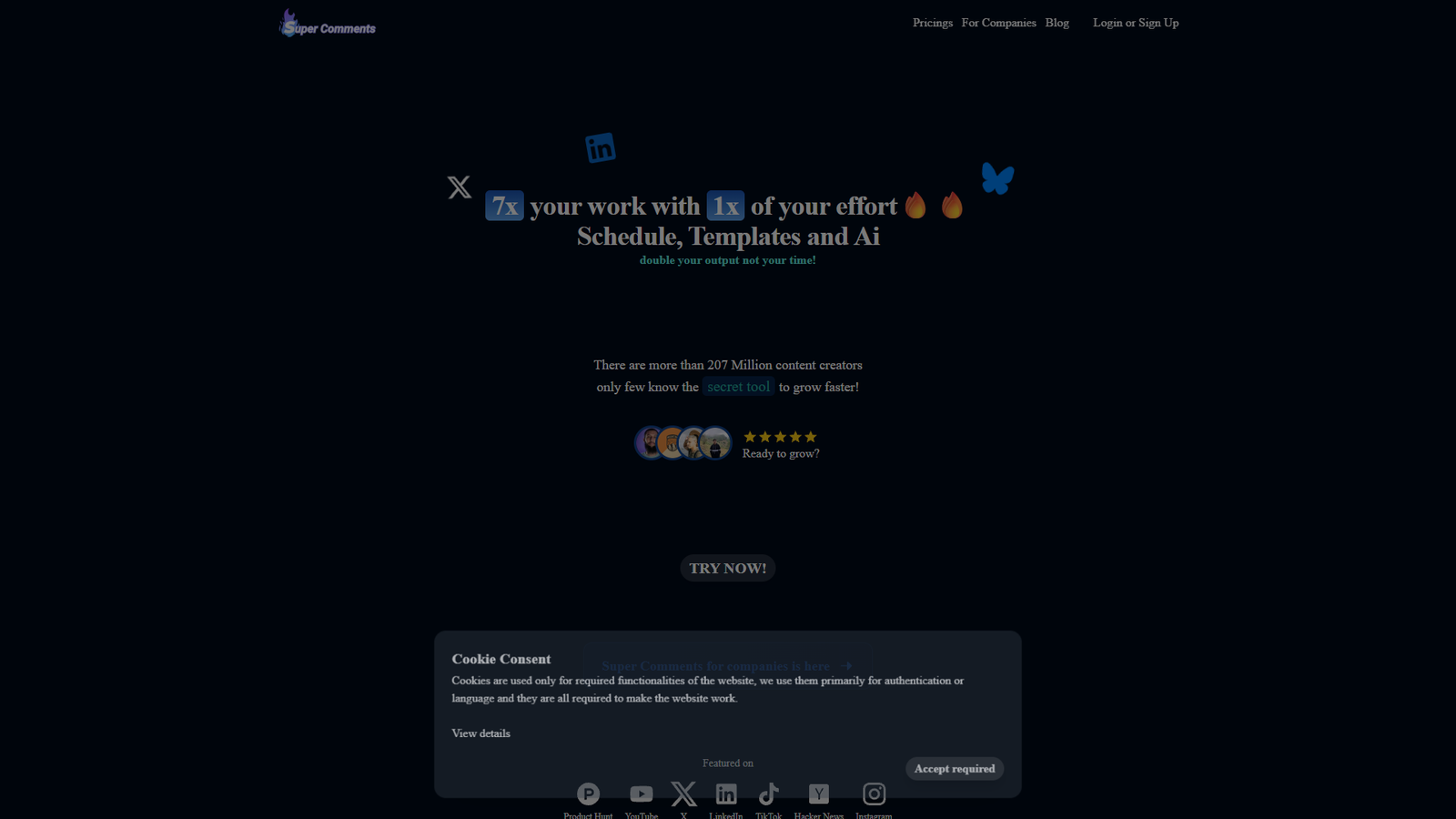 Super Comments — интерфейс нейросети Super Comments — интерфейс нейросети