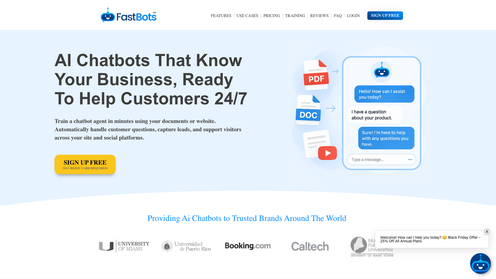 FastBots AI — интерфейс нейросети