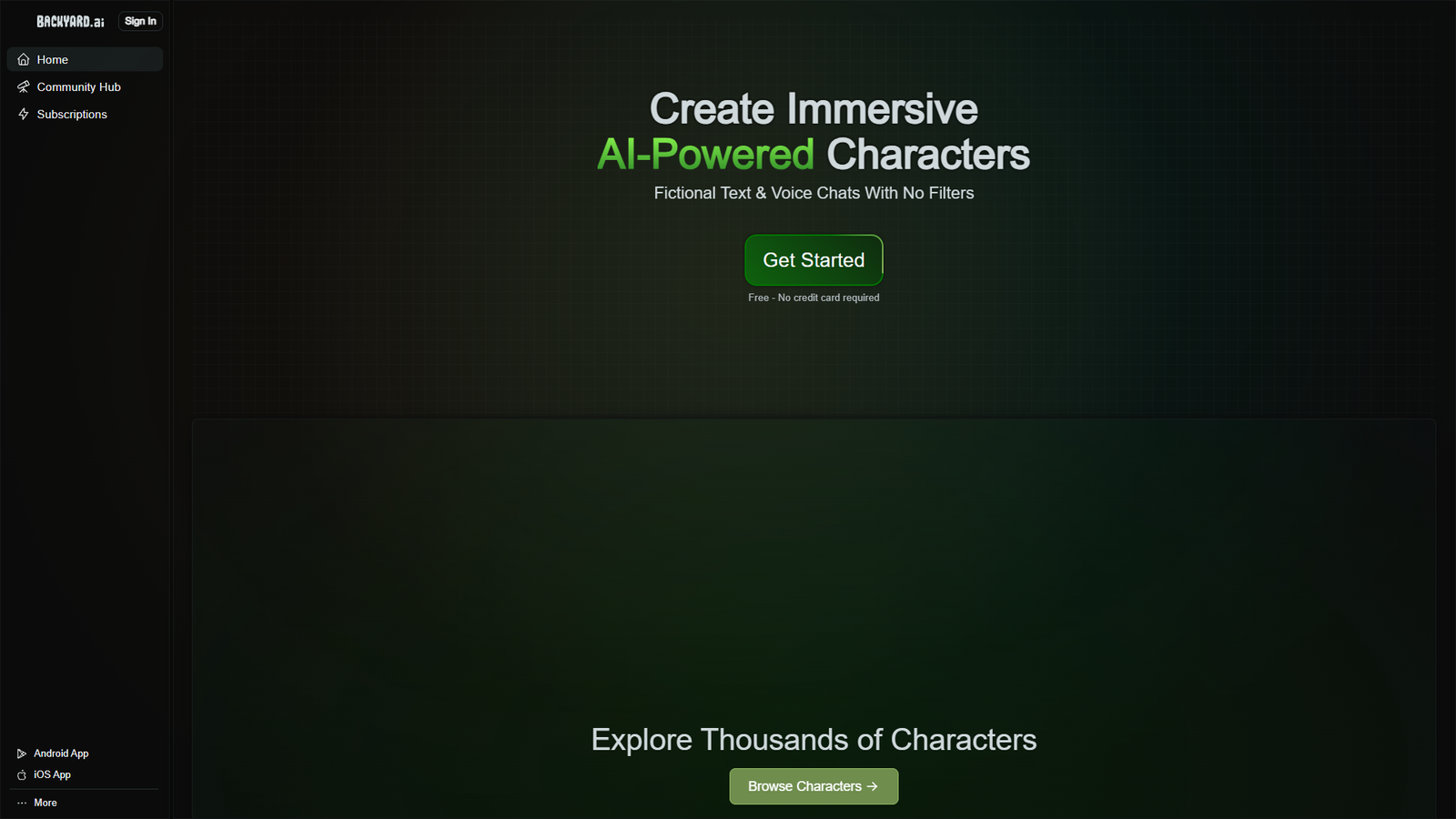 Backyard AI — интерфейс нейросети Backyard AI — интерфейс нейросети