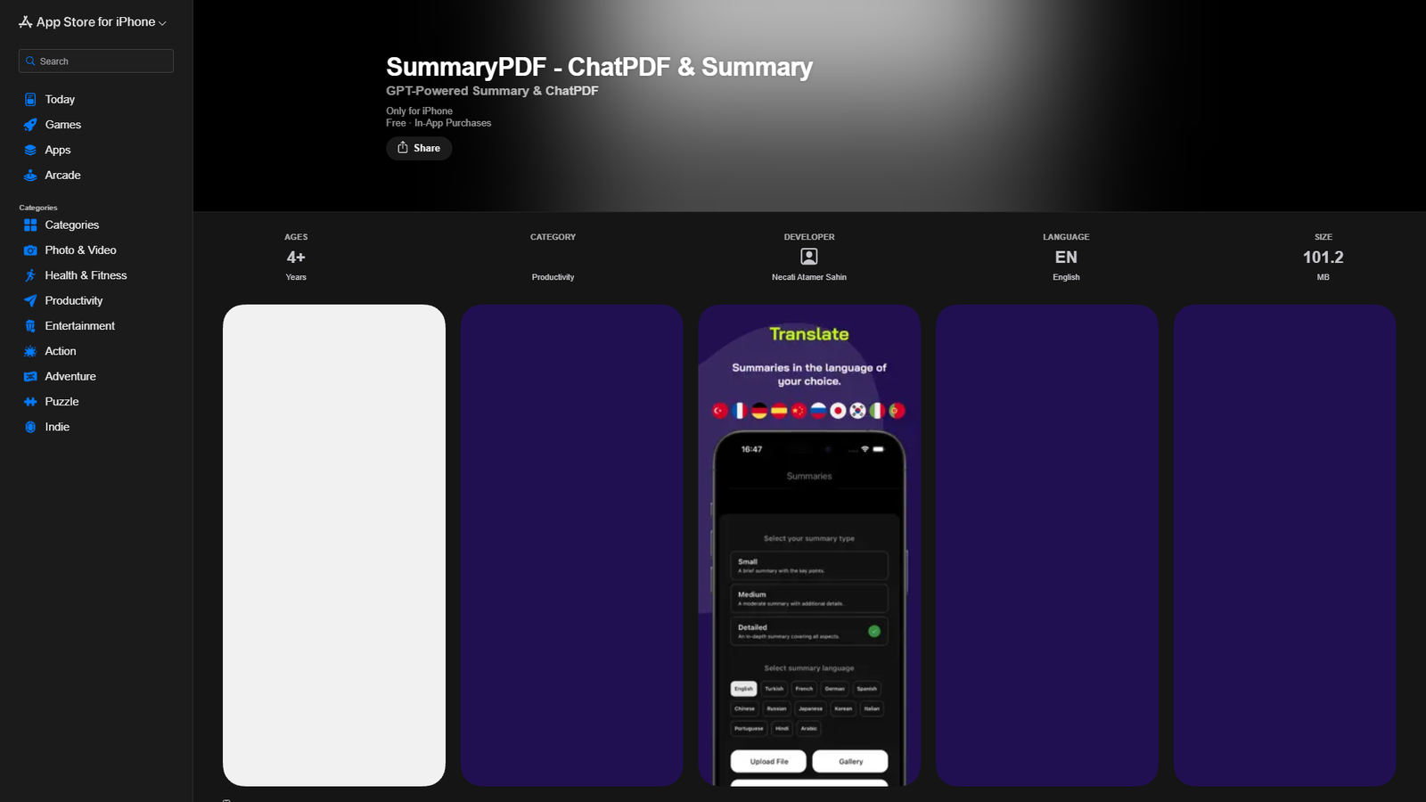 SummaryPDF - ChatPDF & Summary — интерфейс нейросети SummaryPDF - ChatPDF & Summary — интерфейс нейросети