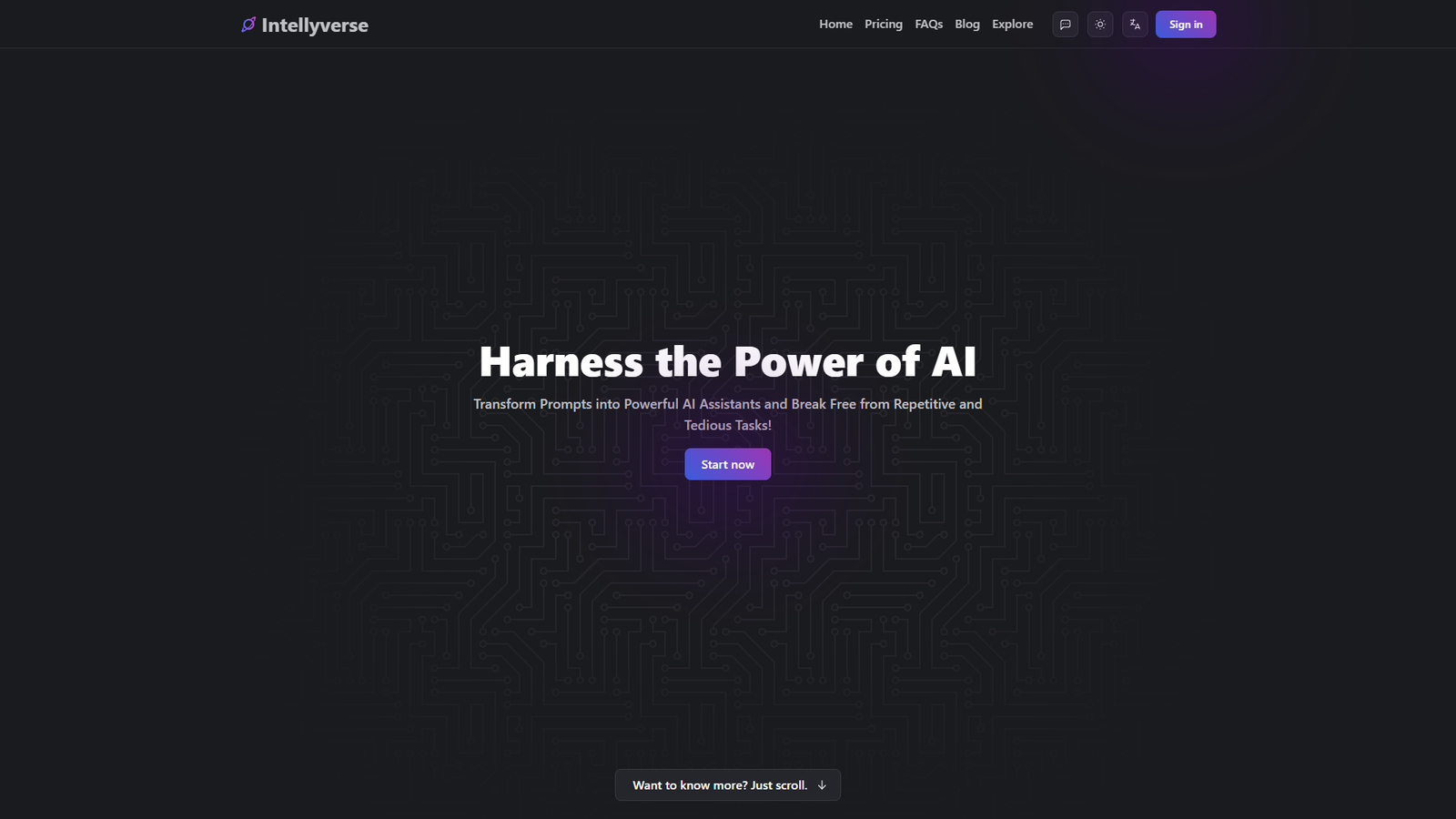 Intellyverse — интерфейс нейросети Intellyverse — интерфейс нейросети