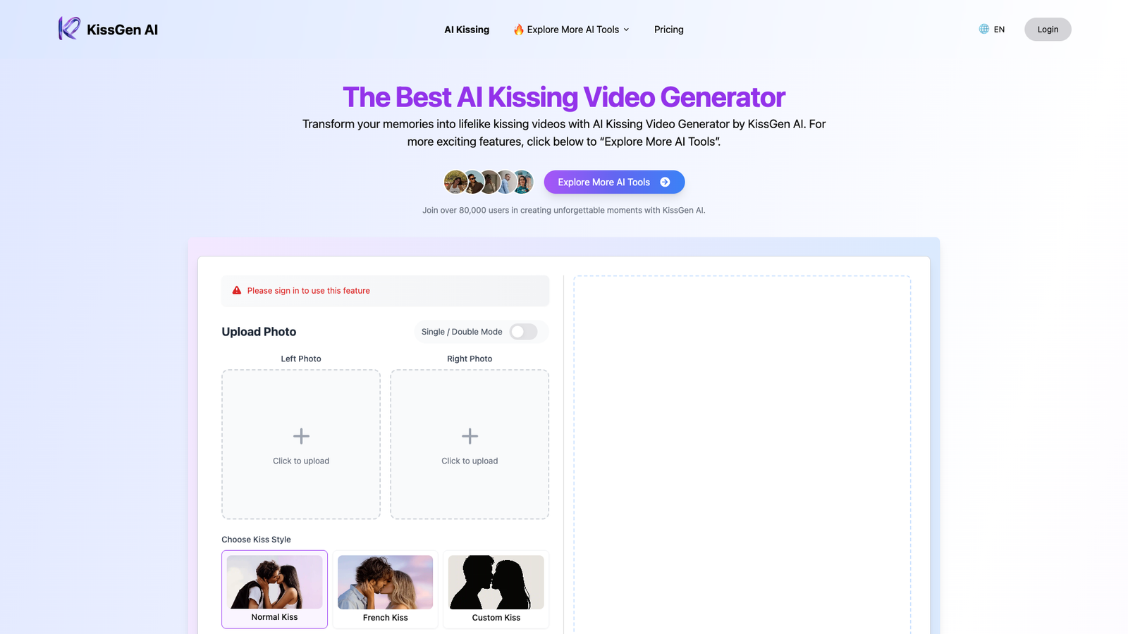 KissGen AI — интерфейс нейросети KissGen AI — интерфейс нейросети