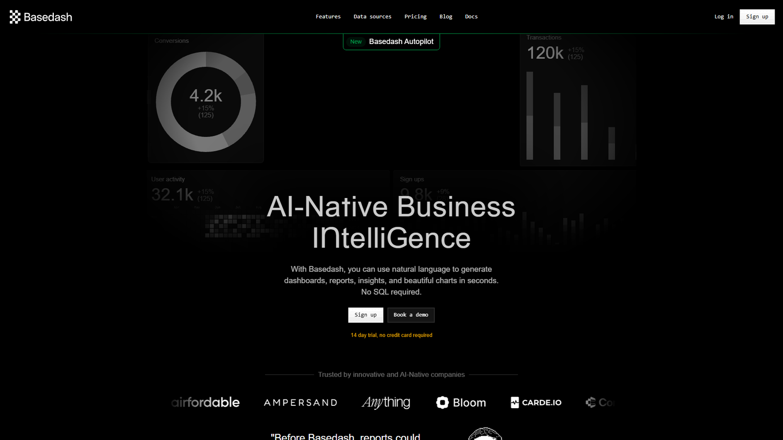 Basedash — интерфейс нейросети Basedash — интерфейс нейросети