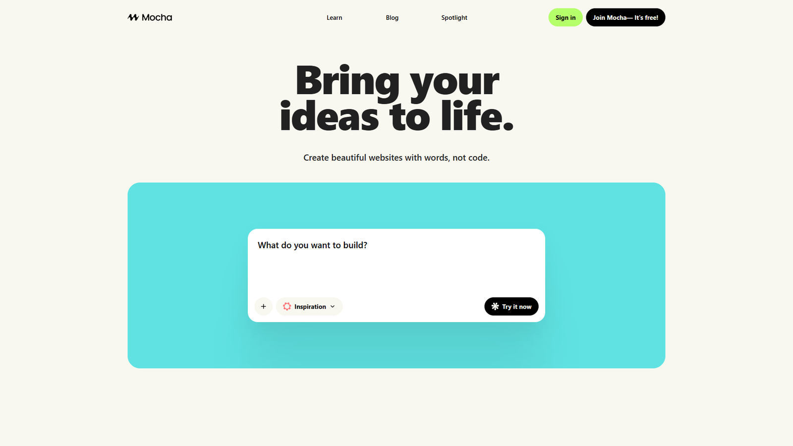Mocha — AI No‑Code конструктор сайтов и приложений — интерфейс нейросети Mocha — AI No‑Code конструктор сайтов и приложений — интерфейс нейросети