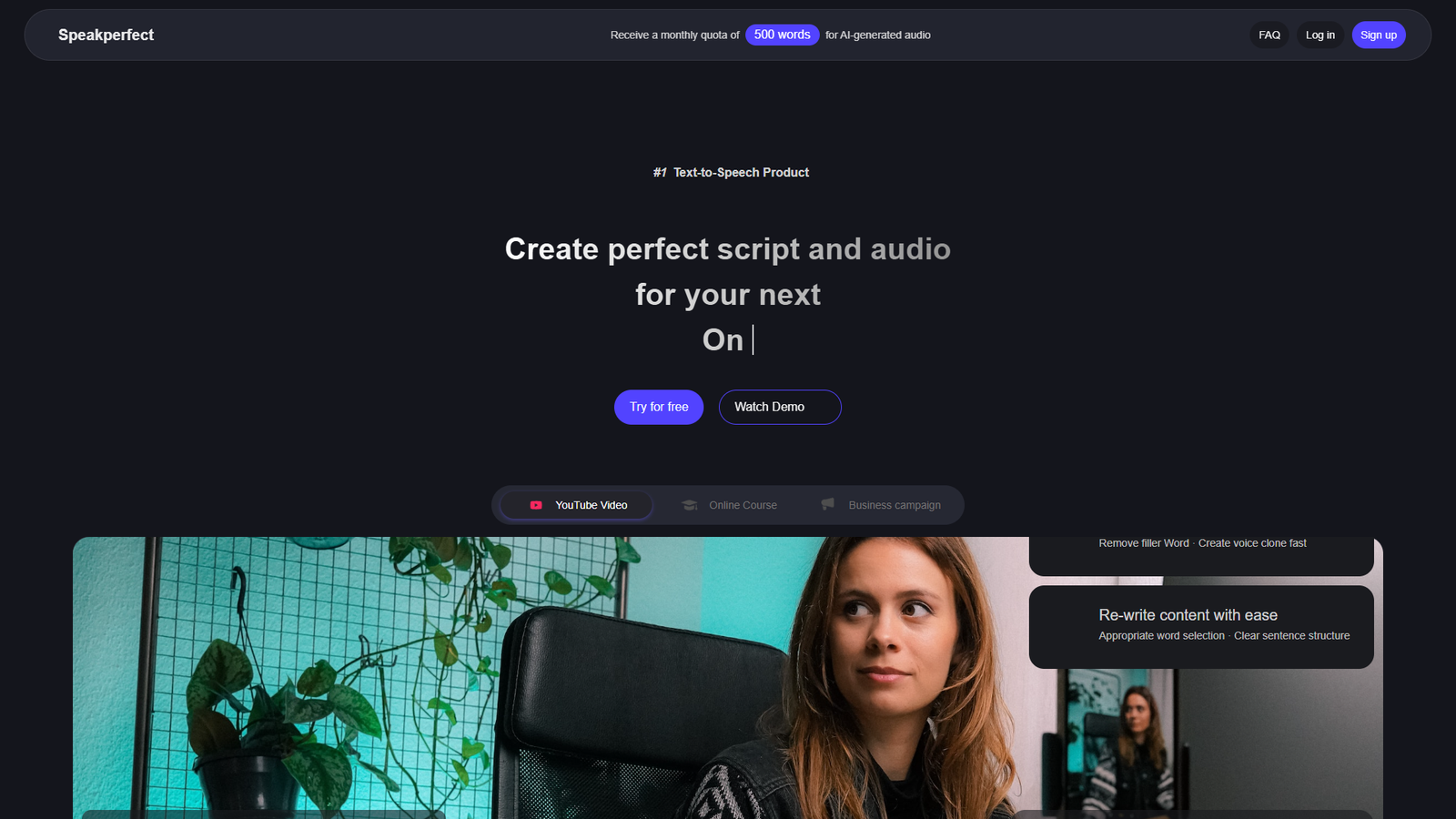 SpeakPerfect — интерфейс нейросети SpeakPerfect — интерфейс нейросети