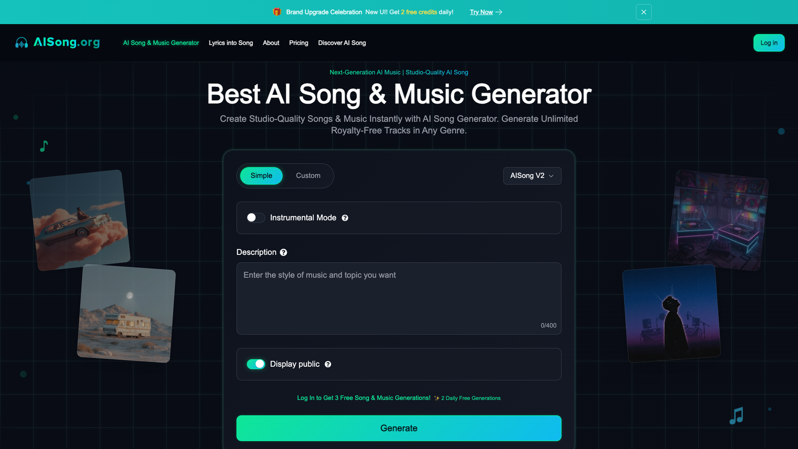 AI Song — интерфейс нейросети AI Song — интерфейс нейросети