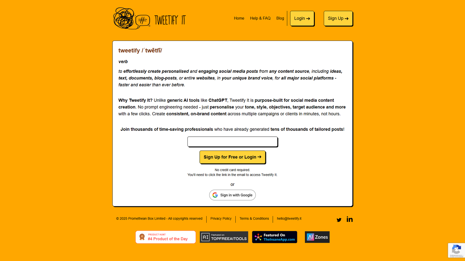 Tweetify It — интерфейс нейросети Tweetify It — интерфейс нейросети