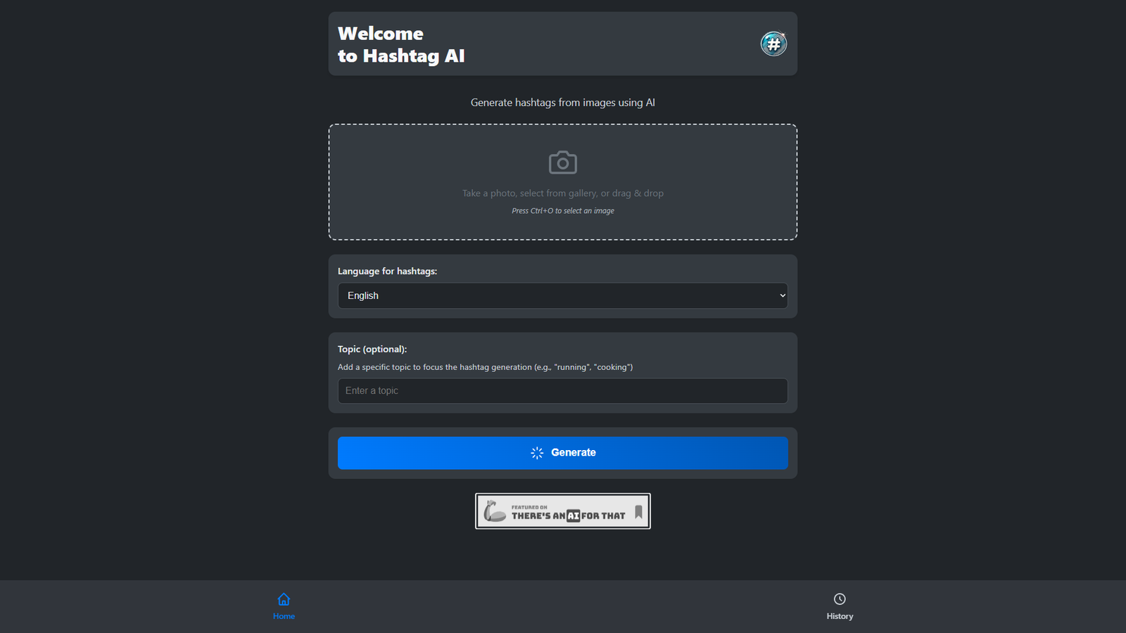 Hashtag AI — интерфейс нейросети Hashtag AI — интерфейс нейросети