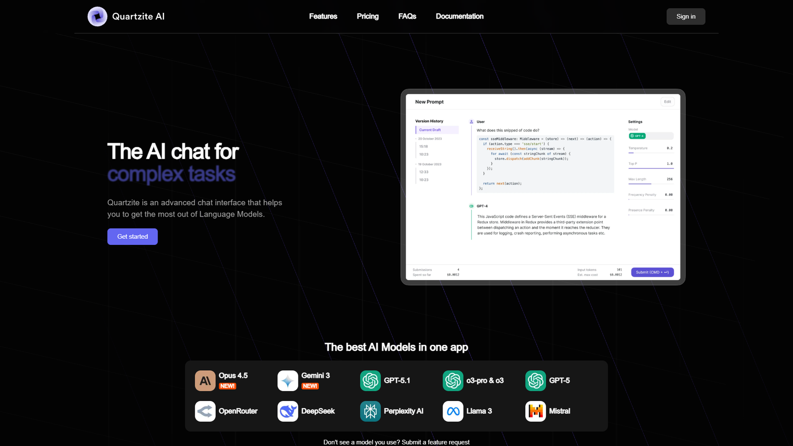Quartzite — интерфейс нейросети Quartzite — интерфейс нейросети
