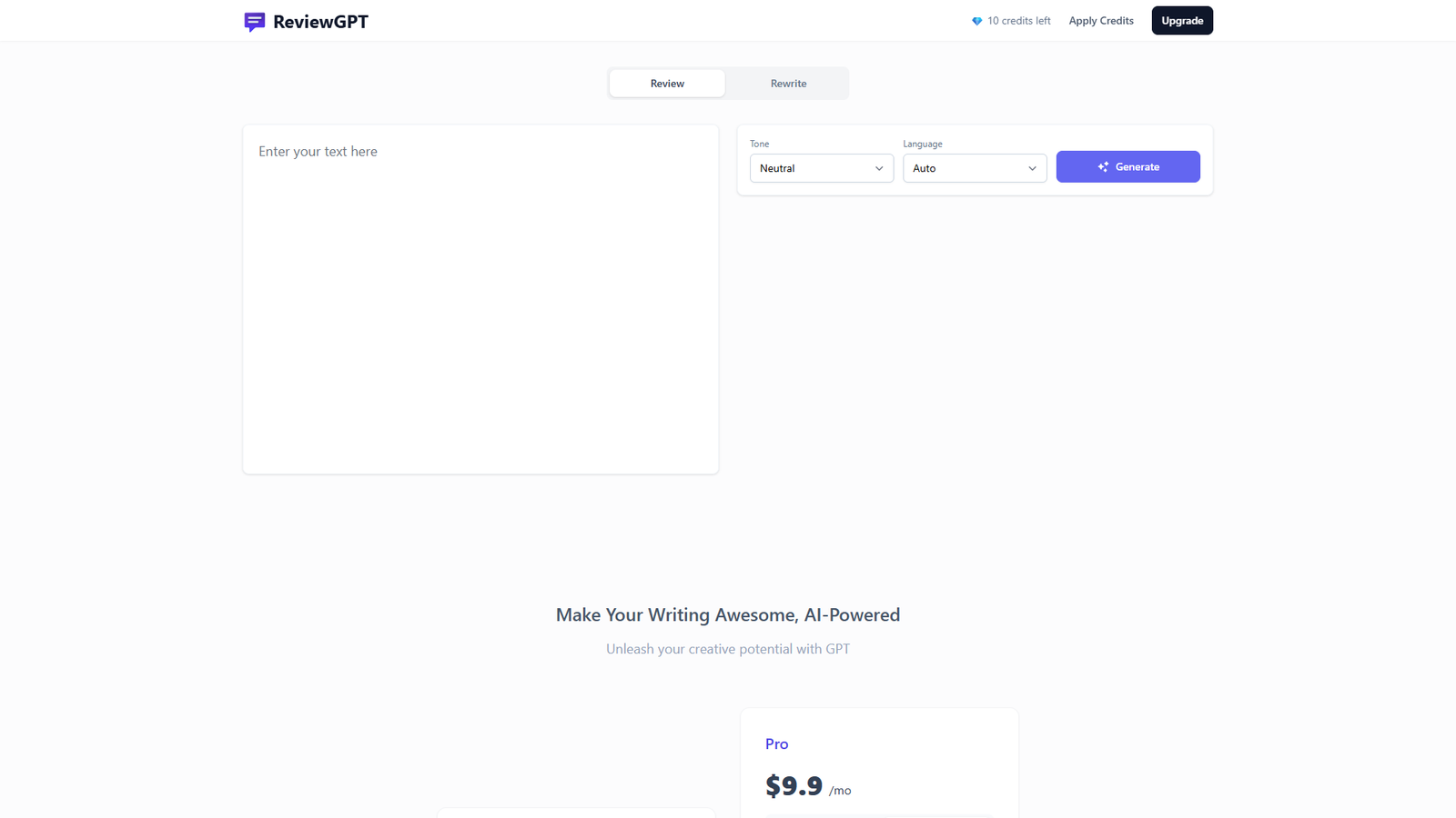 ReviewGPT — интерфейс нейросети ReviewGPT — интерфейс нейросети