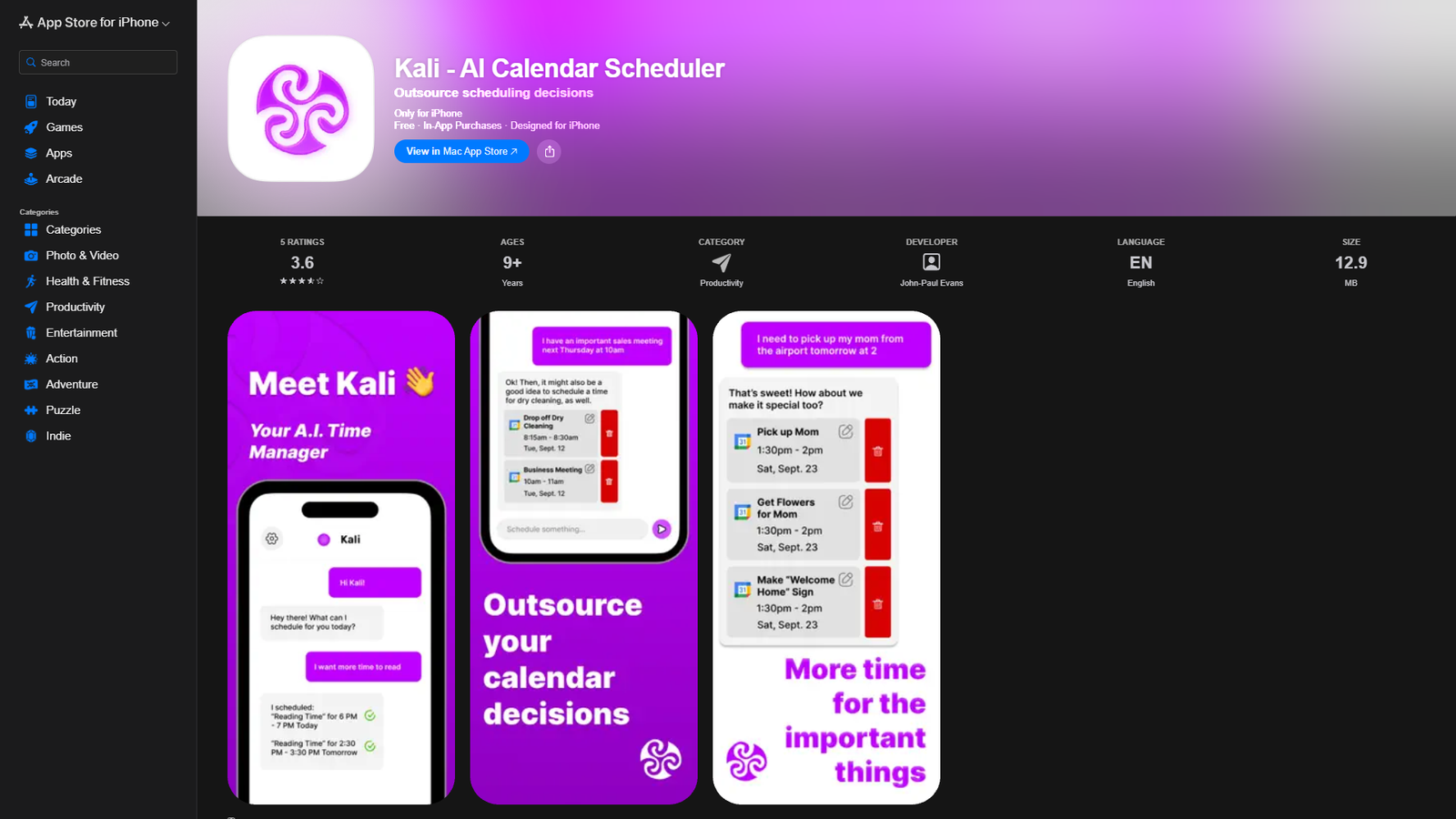 Kali — AI Calendar Scheduler — интерфейс нейросети Kali — AI Calendar Scheduler — интерфейс нейросети