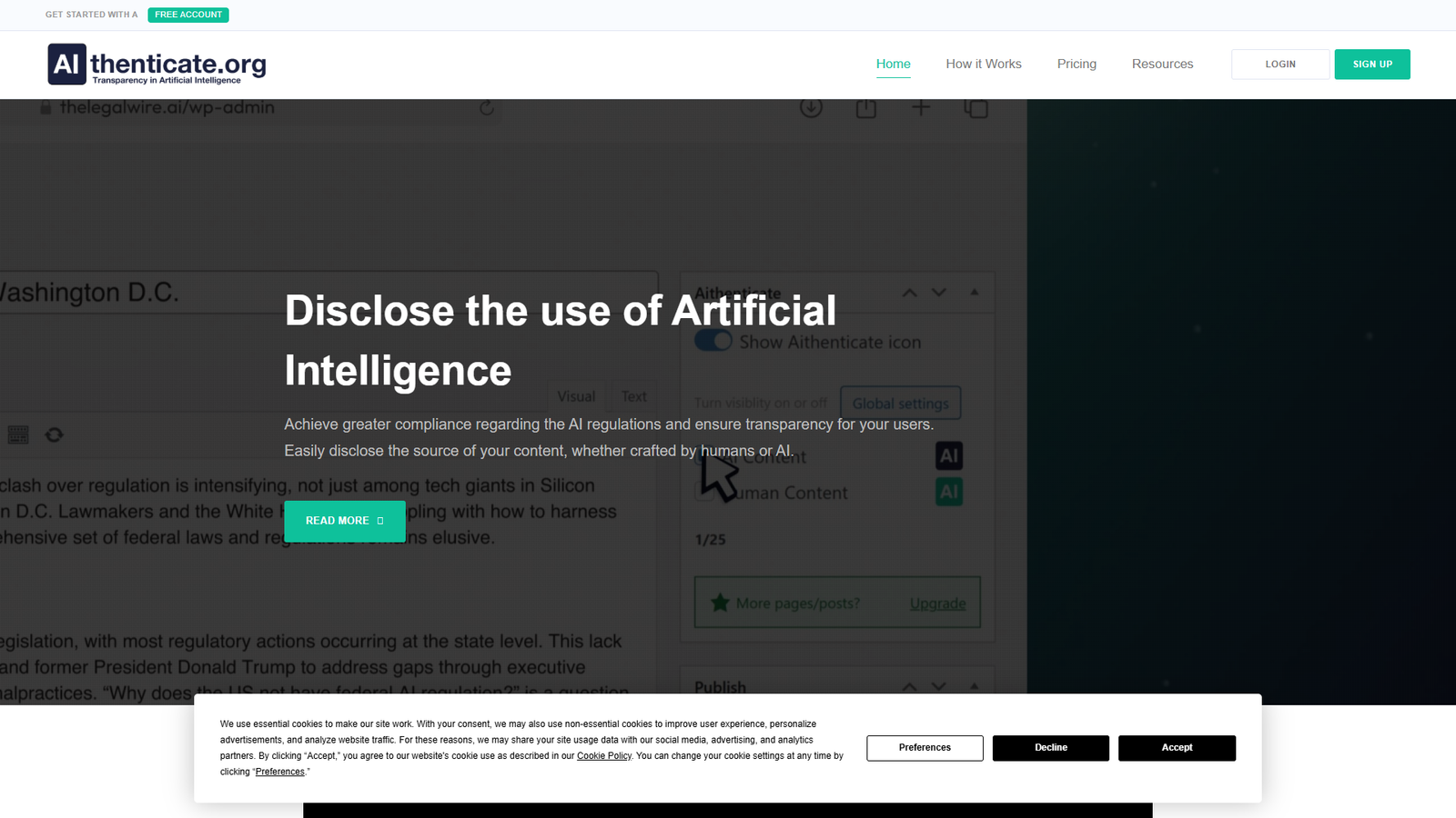 Aithenticate — интерфейс нейросети Aithenticate — интерфейс нейросети