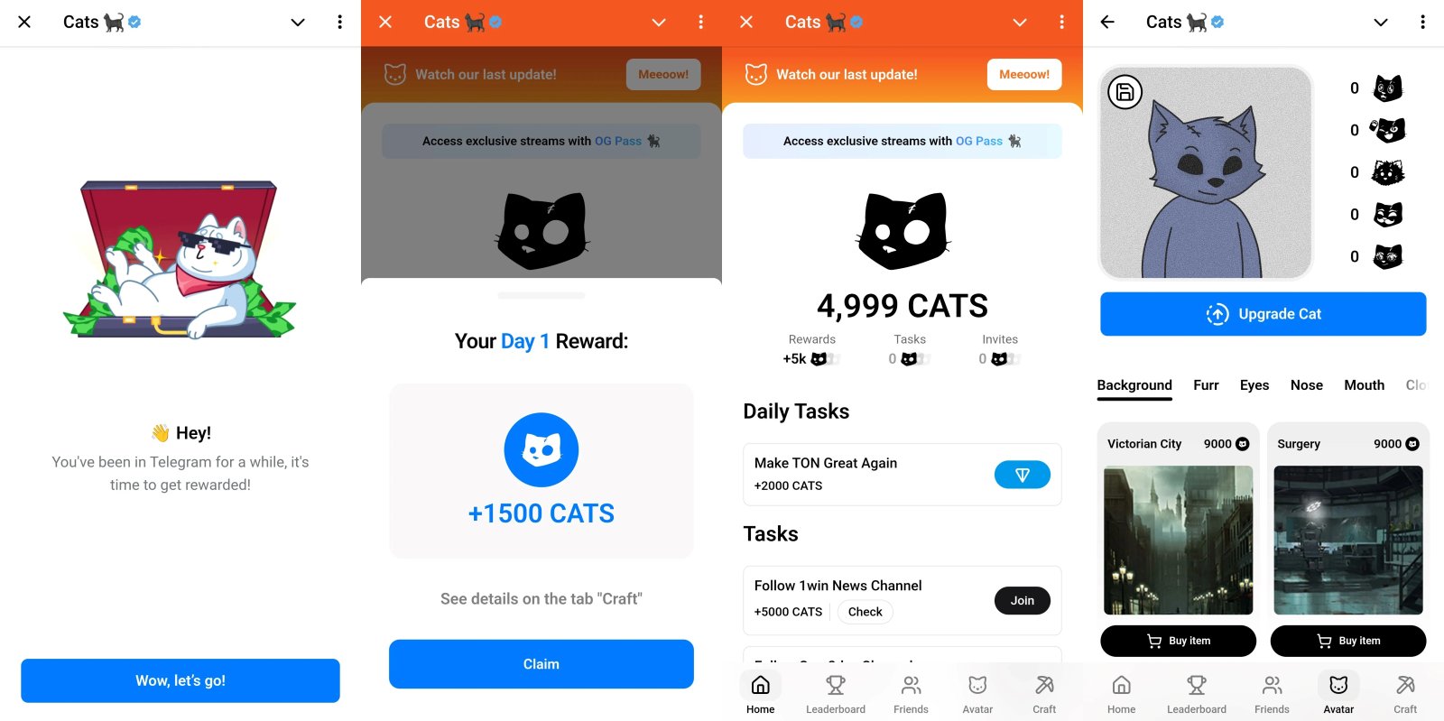 Cats Экраны