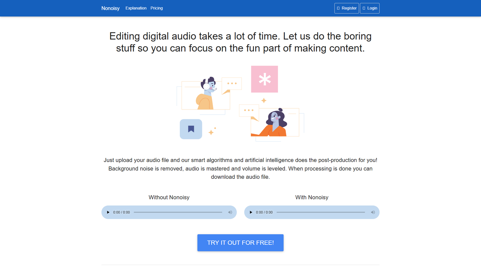 Nonoisy — интерфейс нейросети Nonoisy — интерфейс нейросети