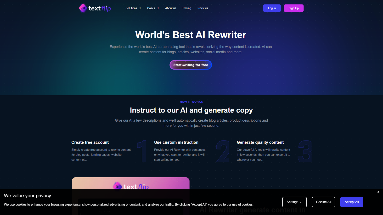 TextFlip — интерфейс нейросети TextFlip — интерфейс нейросети