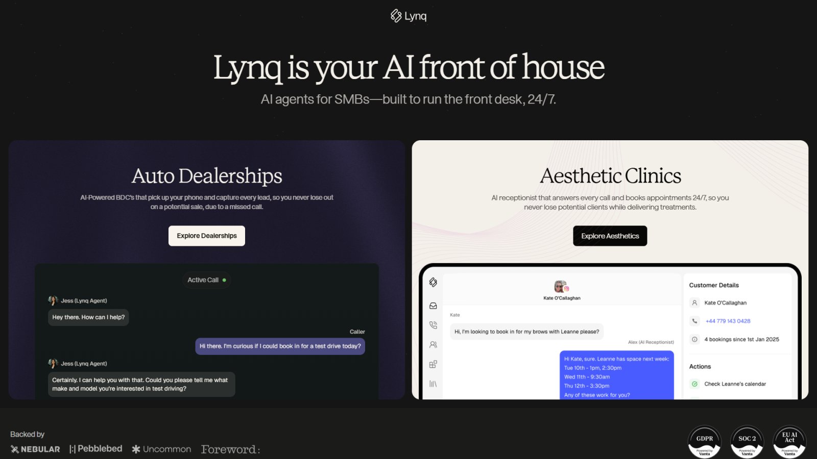 Lynq нейросеть Главная страница