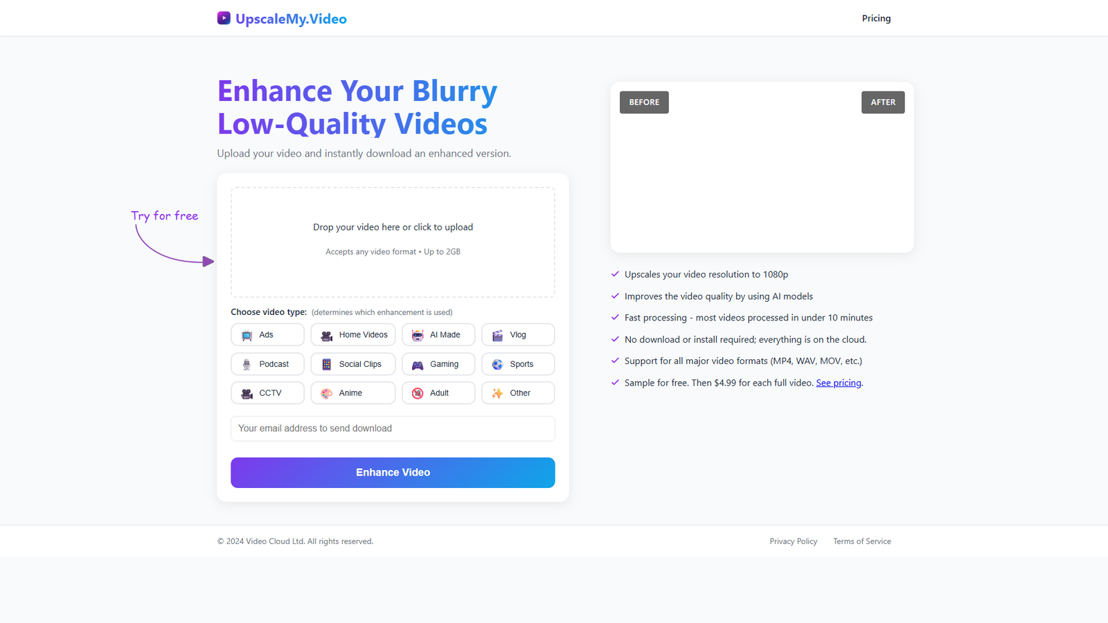 UpscaleMy.Video — интерфейс нейросети UpscaleMy.Video — интерфейс нейросети