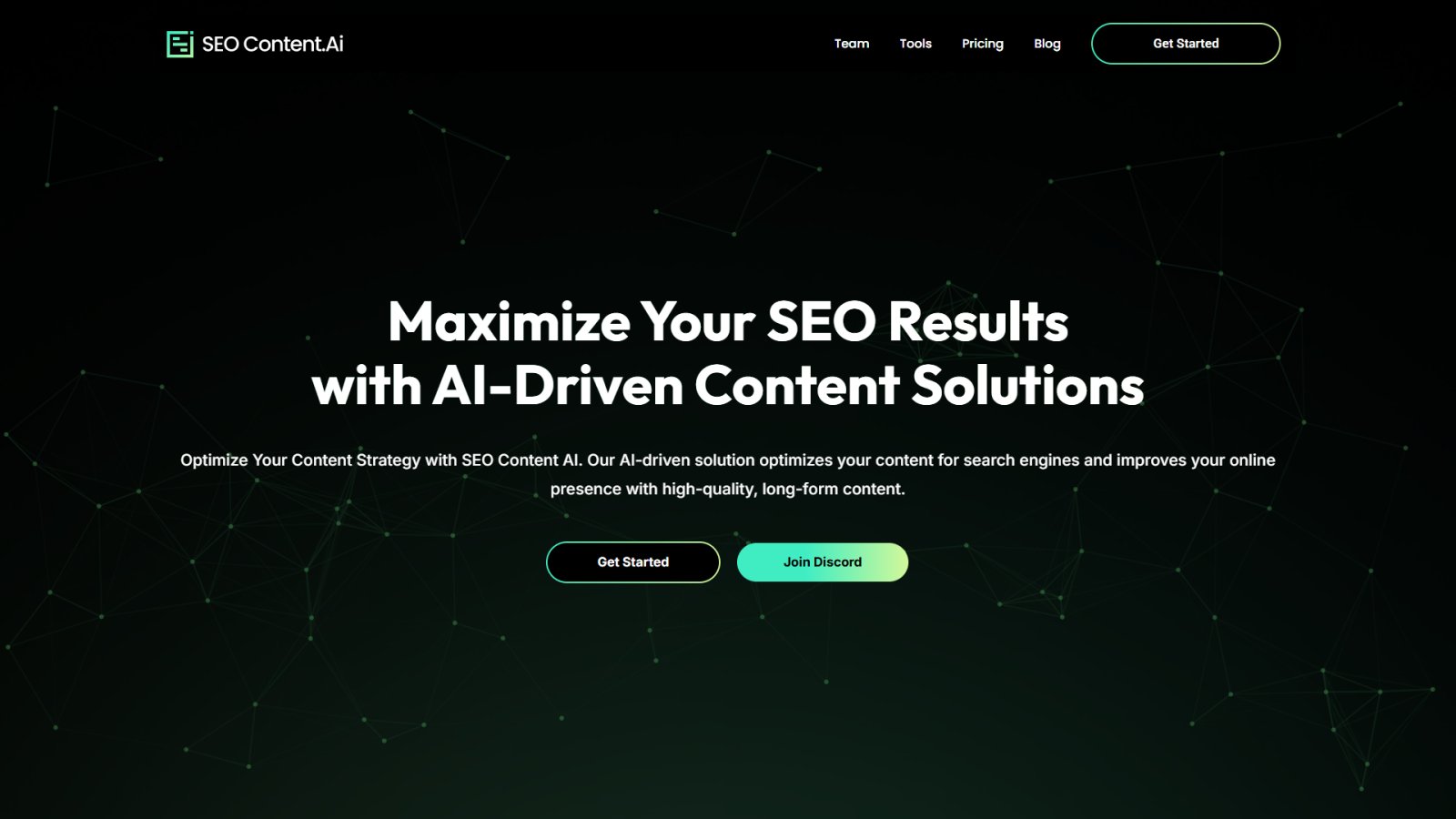 SEO Content AI нейросеть Главная страница