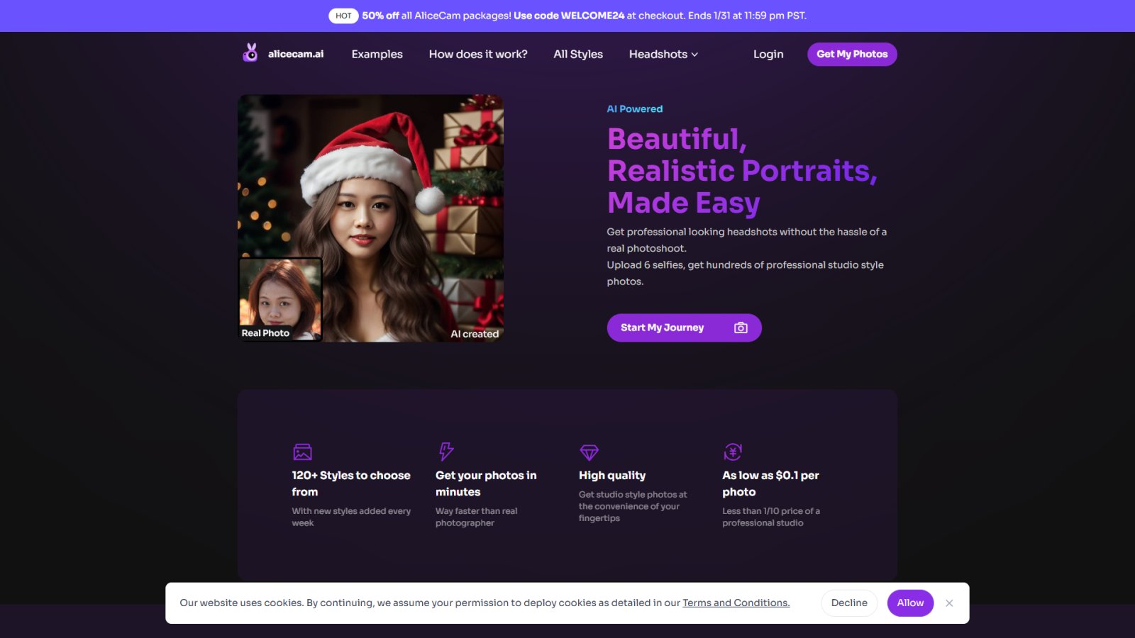 AliceCam нейросеть Главная страница