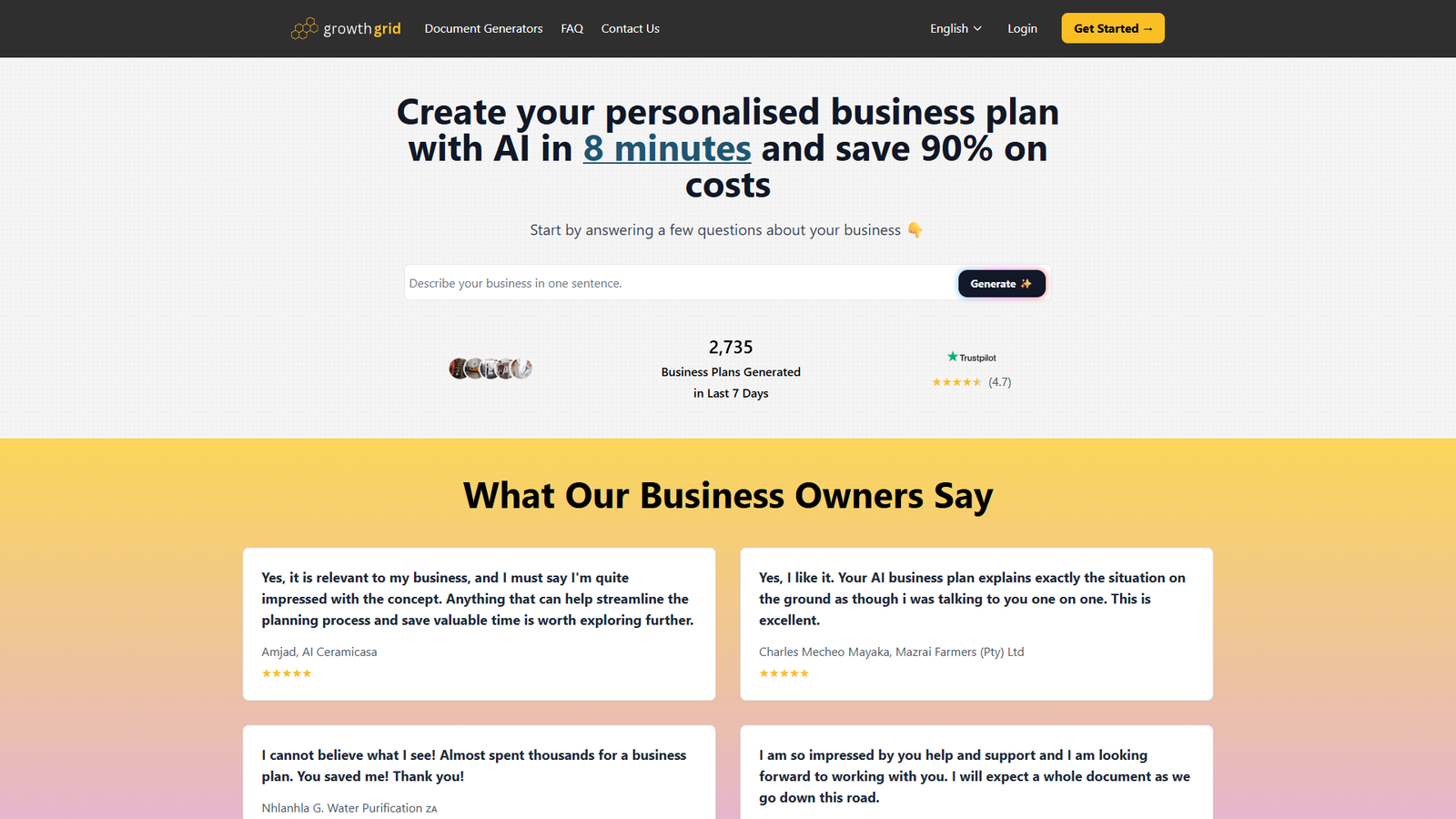 GrowthGrid — интерфейс нейросети GrowthGrid — интерфейс нейросети
