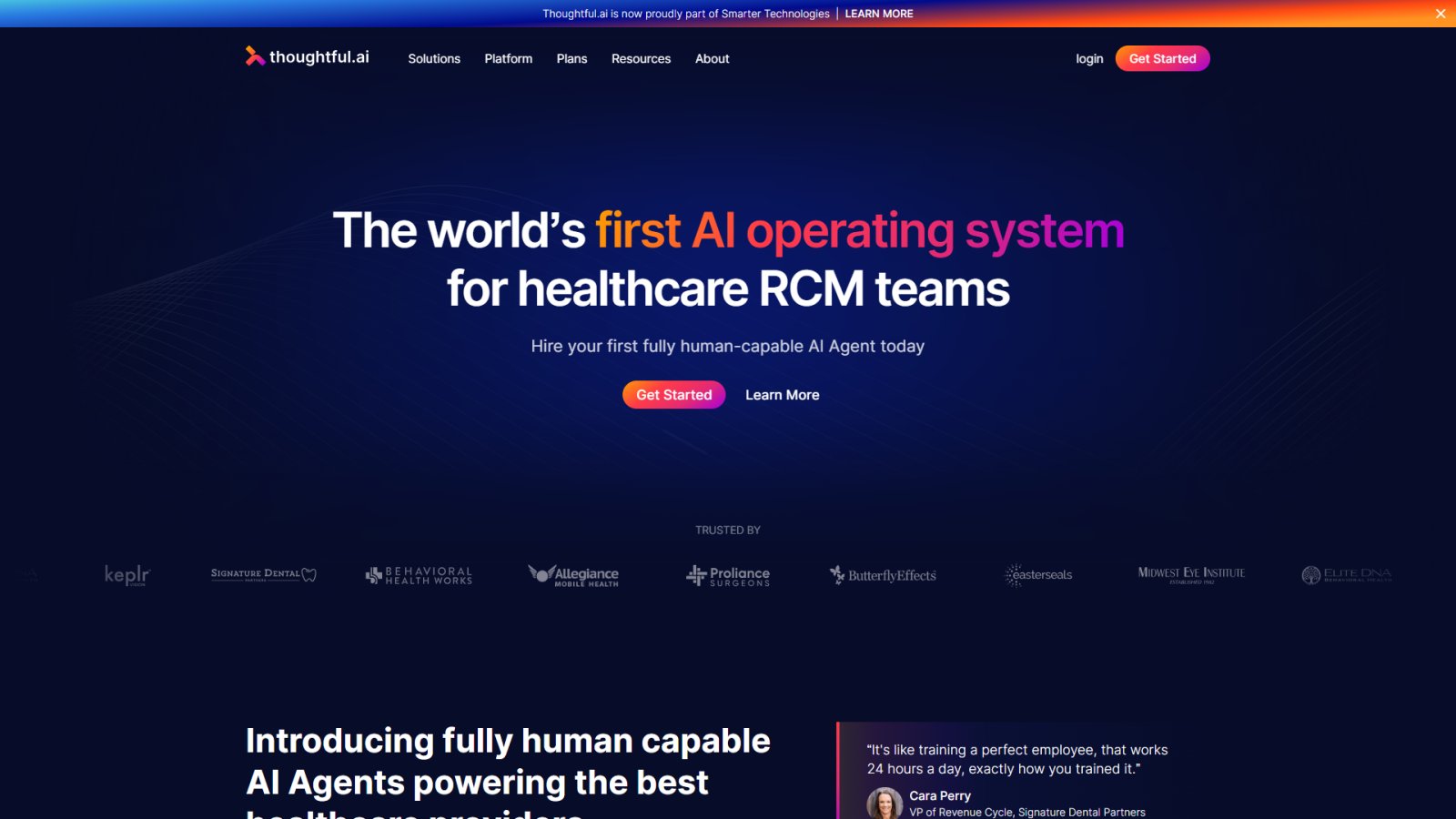Thoughtful AI нейросеть Главная страница
