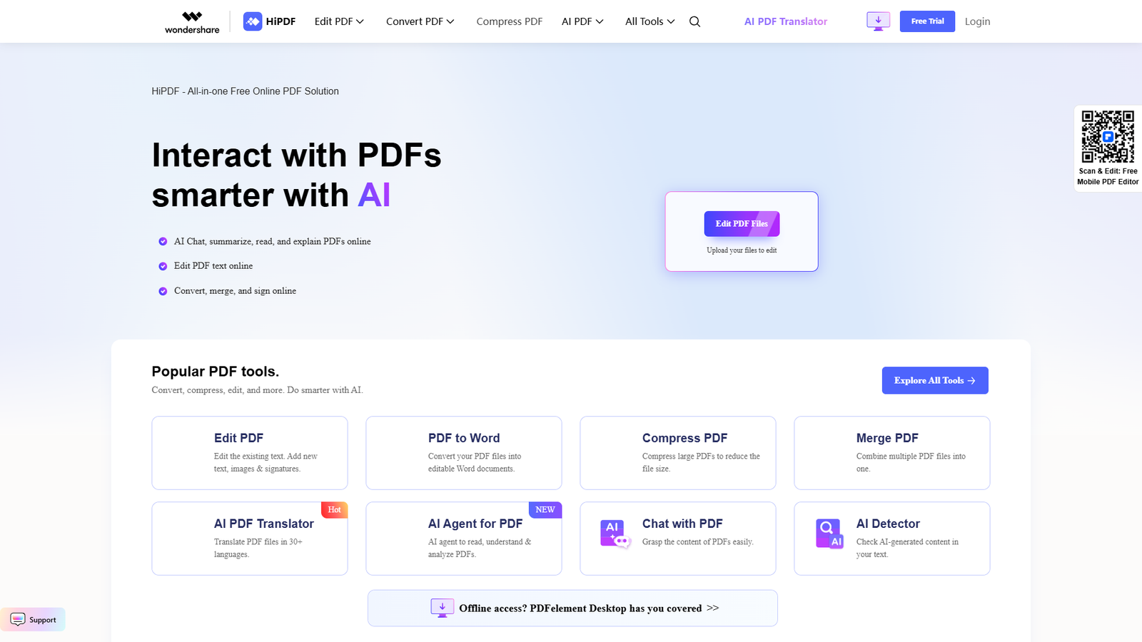 HiPDF — интерфейс нейросети HiPDF — интерфейс нейросети