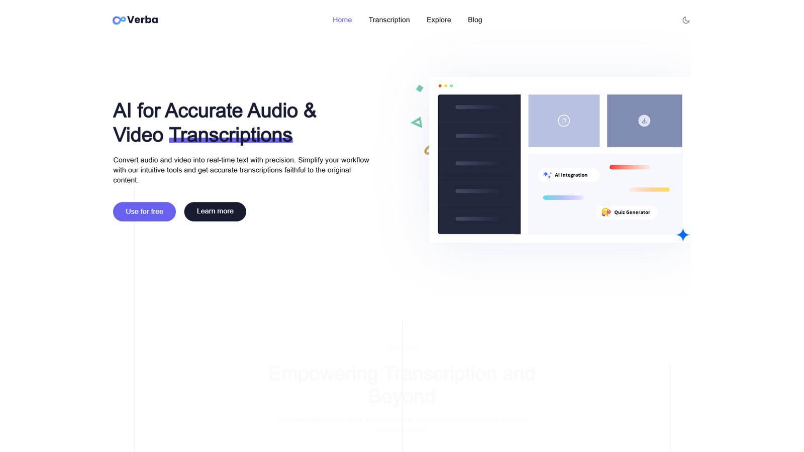 Verba AI — интерфейс нейросети Verba AI — интерфейс нейросети