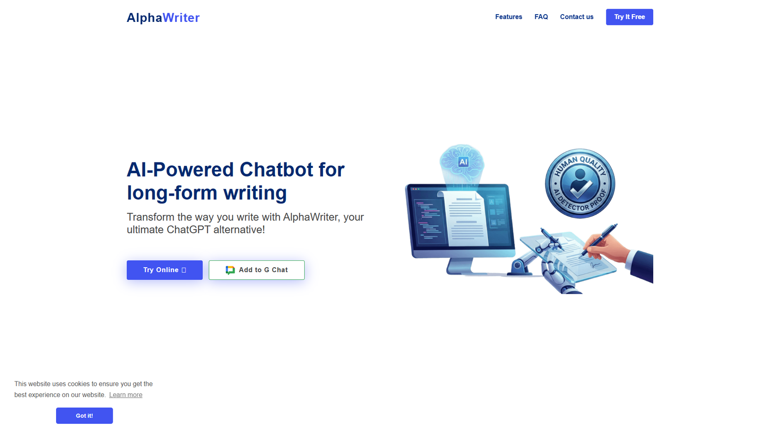 AlphaWriter — интерфейс нейросети AlphaWriter — интерфейс нейросети
