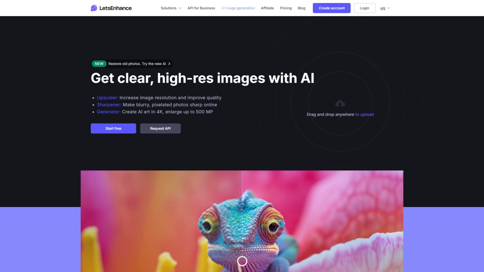 Let's Enhance нейросеть Главная страница Let's Enhance нейросеть Главная страница