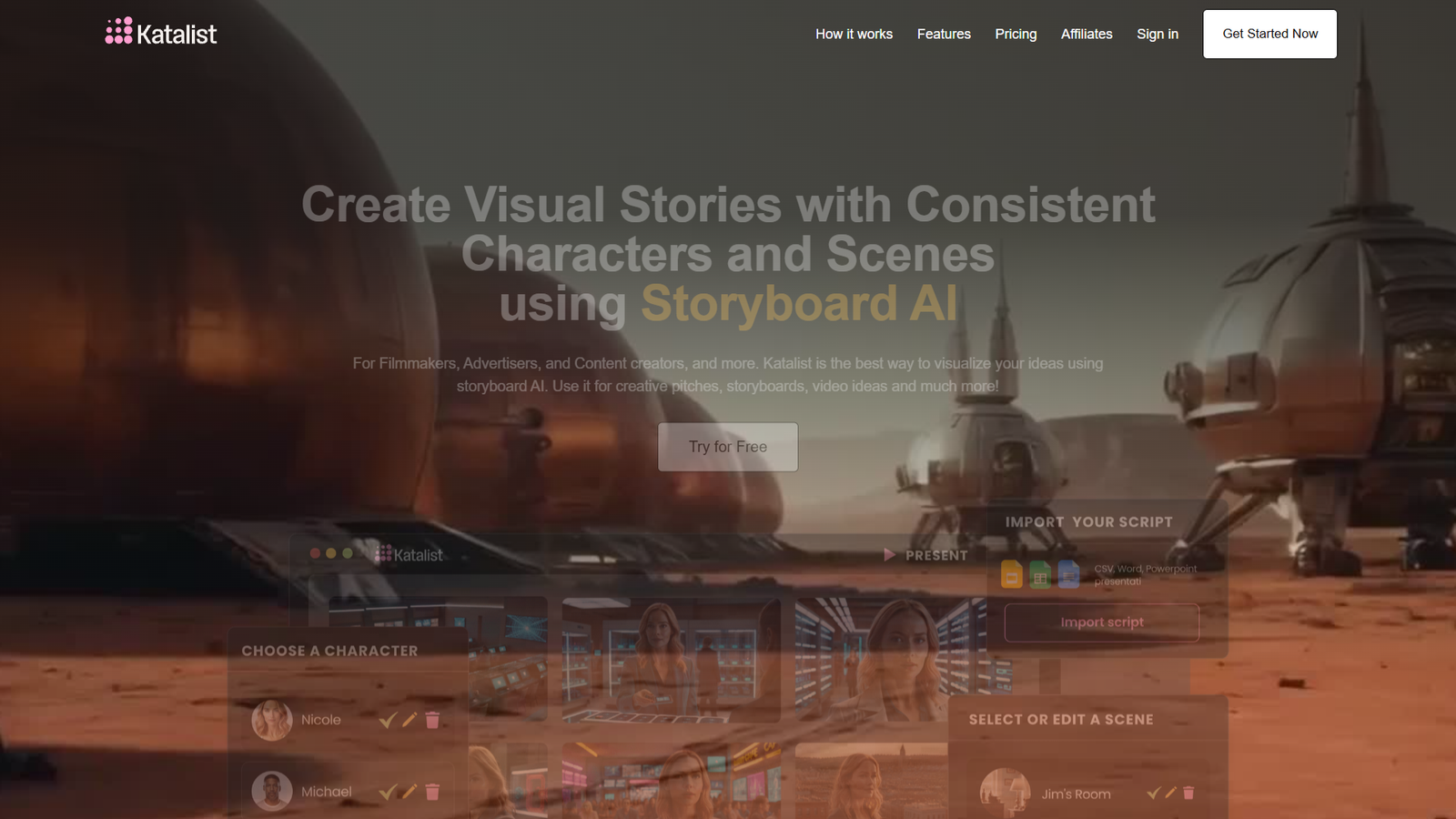 Katalist Storyboard AI — интерфейс нейросети Katalist Storyboard AI — интерфейс нейросети
