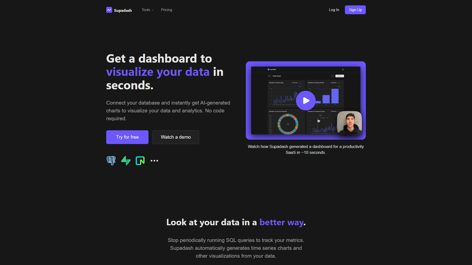Supadash — интерфейс нейросети Supadash — интерфейс нейросети