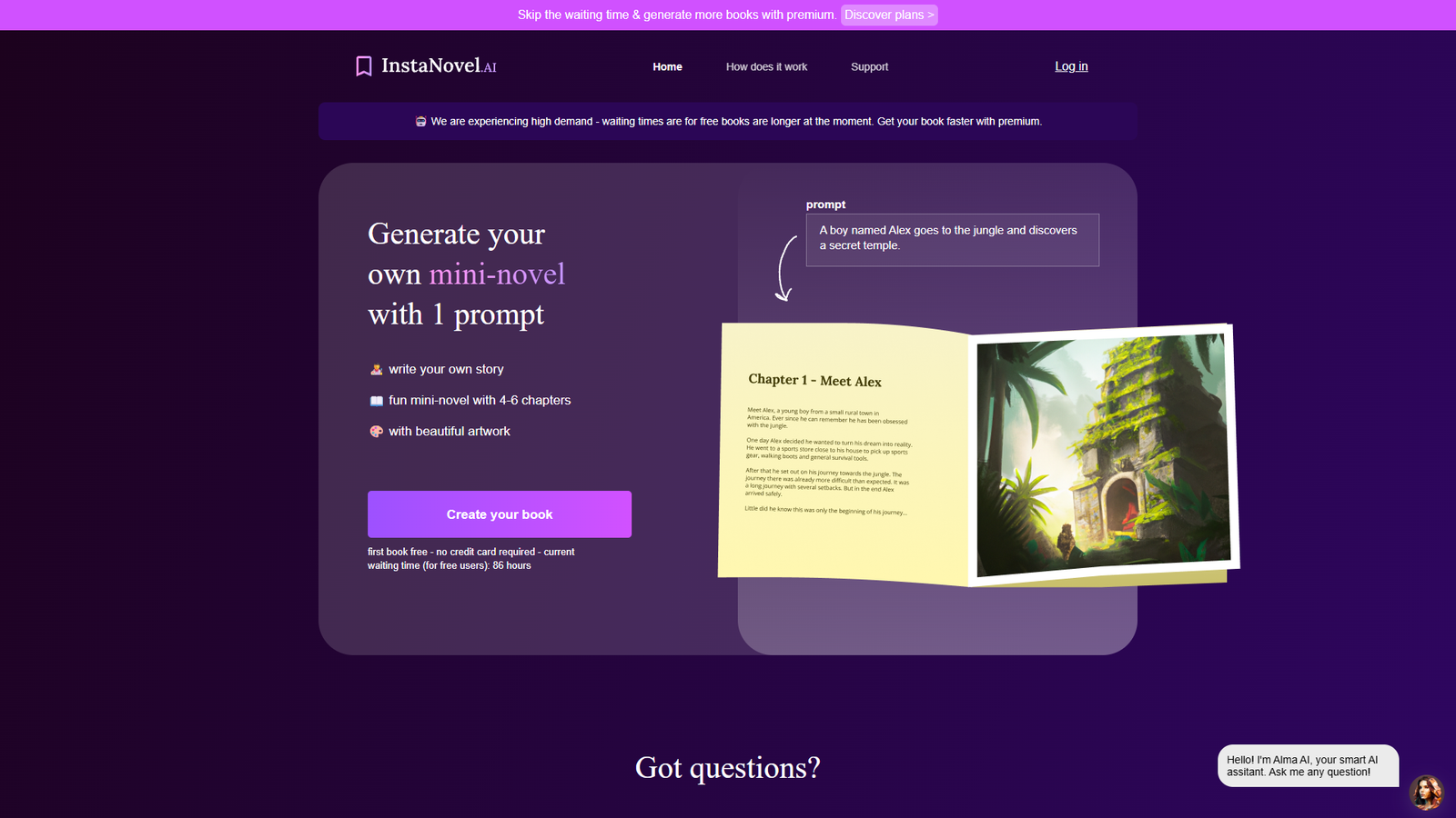 InstaNovel — интерфейс нейросети InstaNovel — интерфейс нейросети