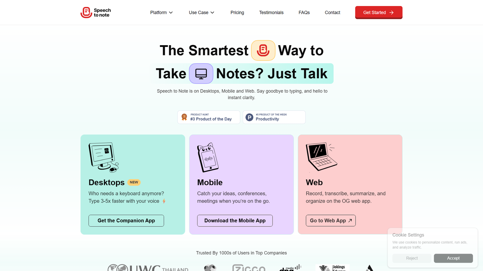 Speech to Note — интерфейс нейросети Speech to Note — интерфейс нейросети