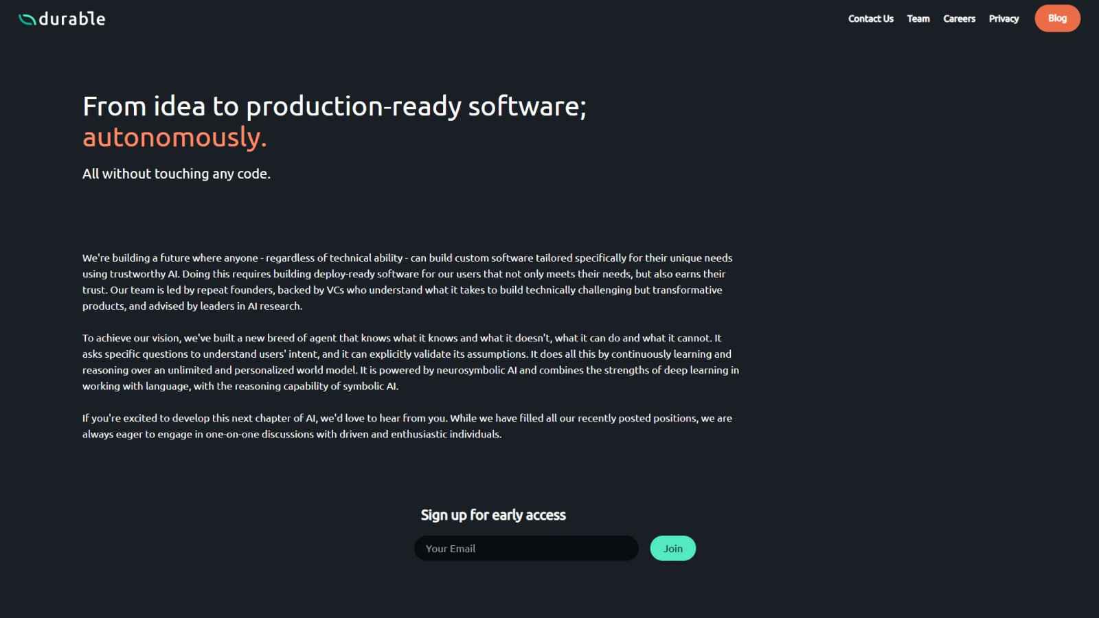 Durable AI нейросеть Главная страница Durable AI нейросеть Главная страница