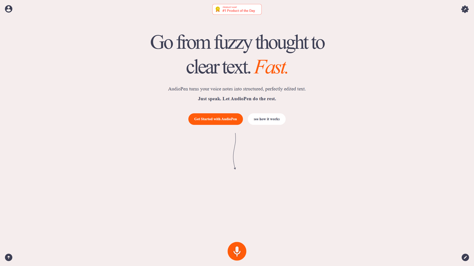 AudioPen — интерфейс нейросети AudioPen — интерфейс нейросети