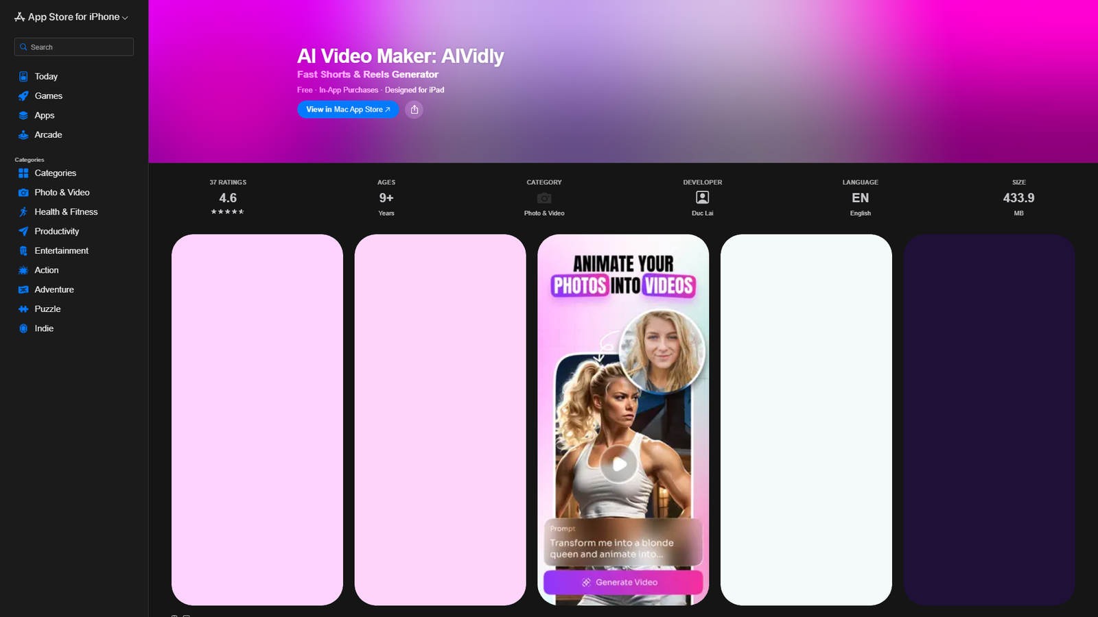 AI Video Maker AIVidly — интерфейс нейросети AI Video Maker AIVidly — интерфейс нейросети